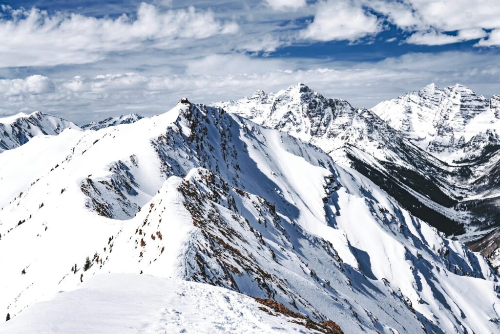 Snowy mountains in Aspen, Colorado